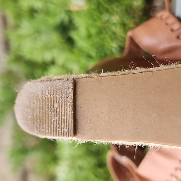 Jack Rogers Wedge Ankle Strap Sandals in Cognac Size 9.5 - Picture 9 of 11